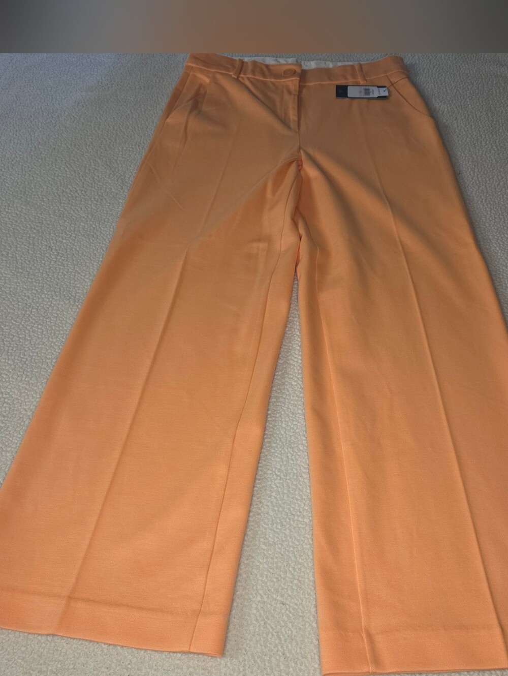 Tommy Hilfiger Wide-Leg Peach Women's Trousers Size 10 NWT - Picture 2 of 10